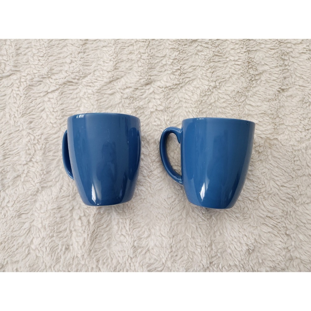 Corelle Stoneware Coffee Mug Cup Medium Blue Set Of 2
